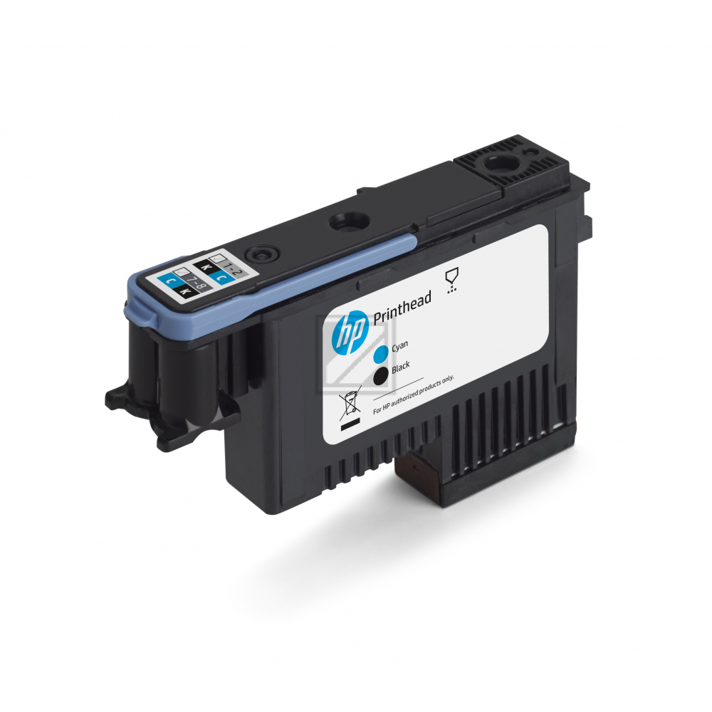 HP Tintendruckkopf cyan/schwarz (2LL62A, 614)