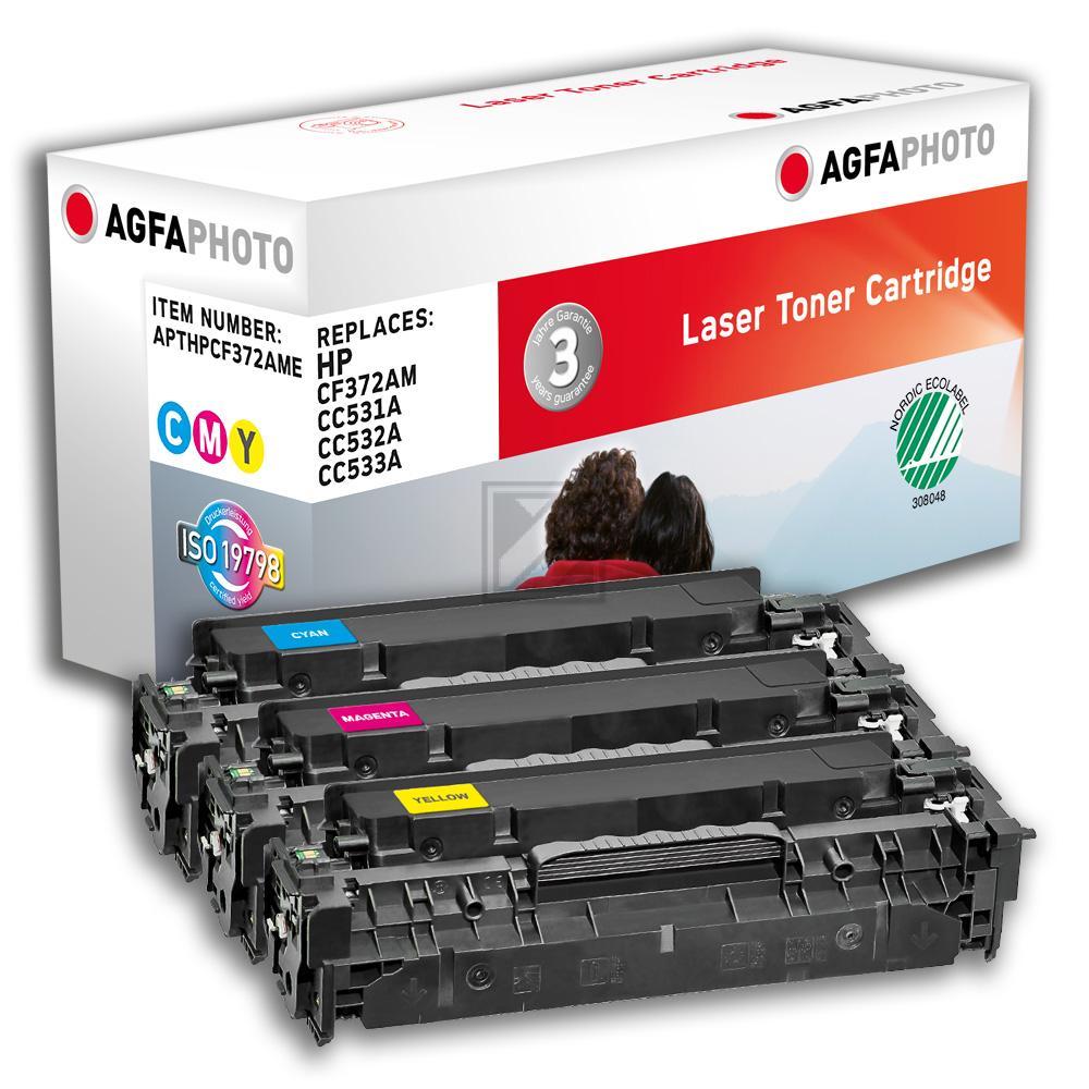 Agfaphoto Toner-Kartusche gelb, magenta, cyan (APTHPCF372AME) ersetzt 304A