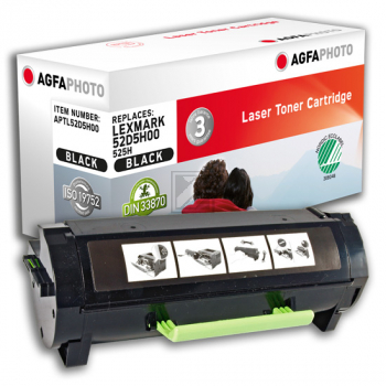 Agfaphoto Toner-Kit schwarz HC (APTL52D5H00) ersetzt 52D5H00