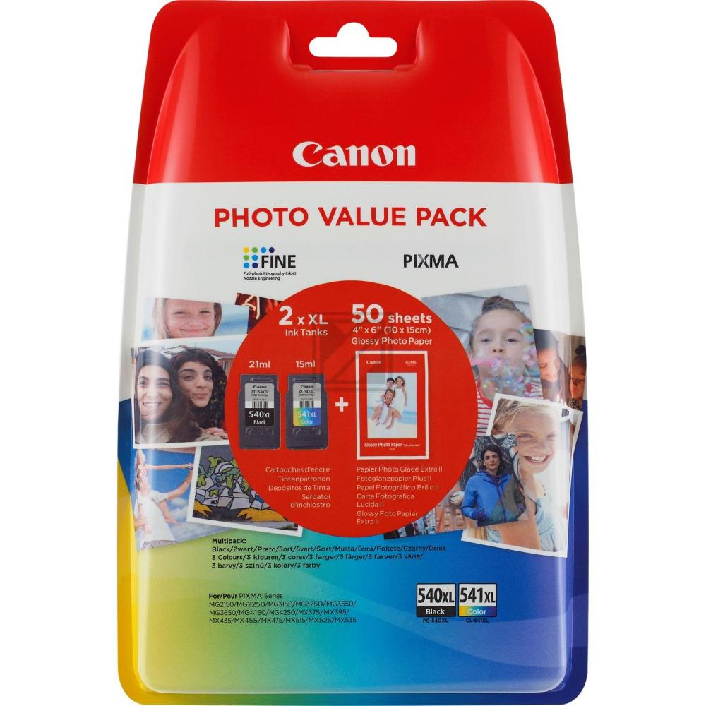 Canon Tintenpatrone cyan/gelb/magenta, schwarz (5222B014, CL-541XL, PG-540XL)
