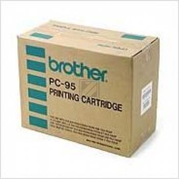 Brother Mehrfachkassette + 4 Thermo-Transfer-Rollen 4 x schwarz (PC-95)