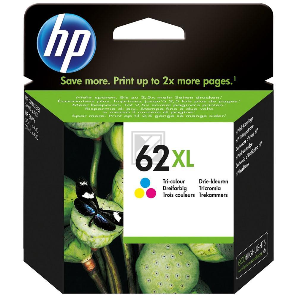 HP Tintendruckkopf cyan/gelb/magenta HC (C2P07AE, 62XL)
