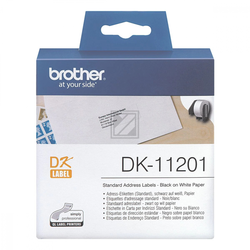 Brother Adress-Etiketten weiß (DK11201)