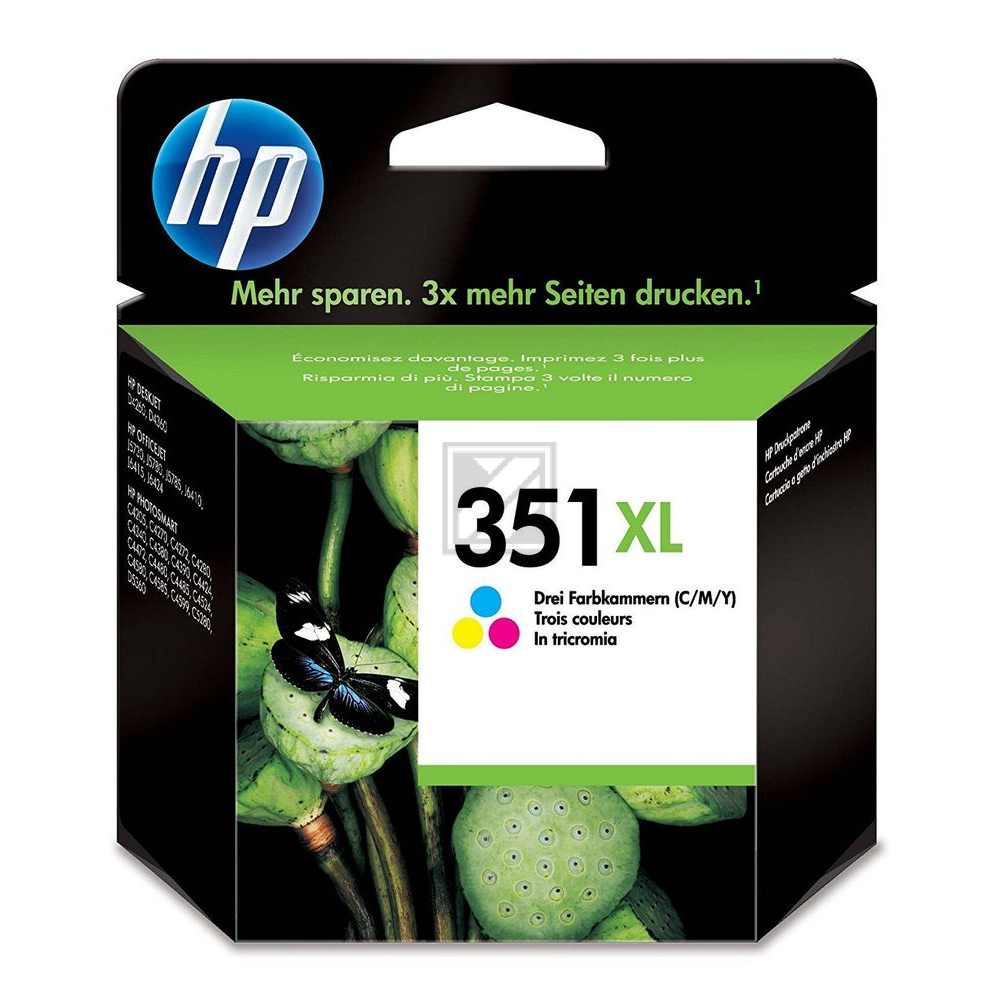 HP Tintendruckkopf cyan/gelb/magenta HC (CB338EE#UUS, 351XL)