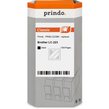 Prindo Tintenpatrone (Classic) schwarz (PRIBLC223BK) ersetzt LC-223Bk