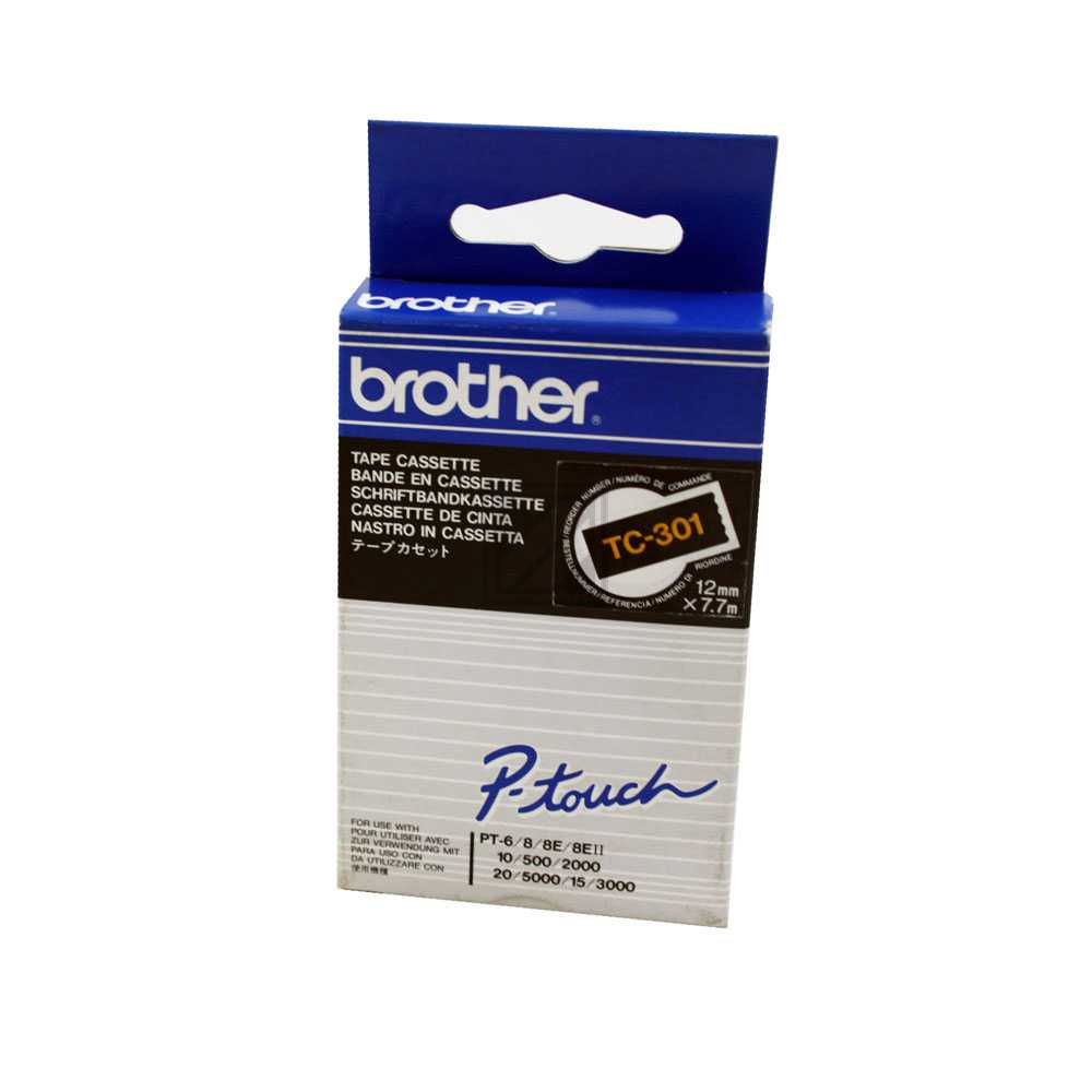 Brother Schriftbandkassette gold/schwarz (TC-301)