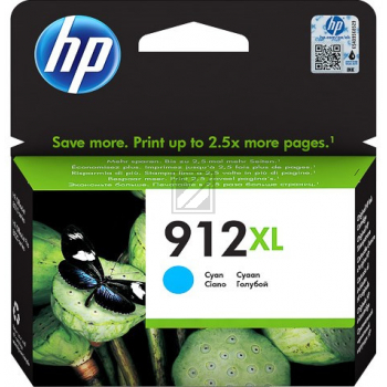 HP Tintenpatrone cyan HC (3YL81AE#301, 912XL)