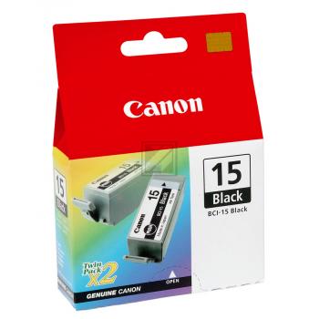 Canon Tintenpatrone 2 x schwarz (8190A002AA, BCI-15BK)