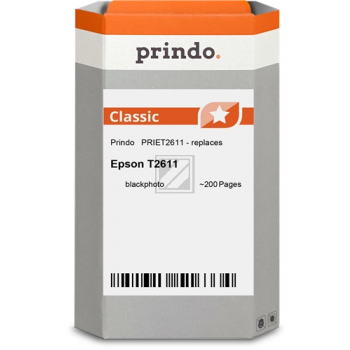 Prindo Tintenpatrone (Classic) photo schwarz (PRIET2611) ersetzt T2611