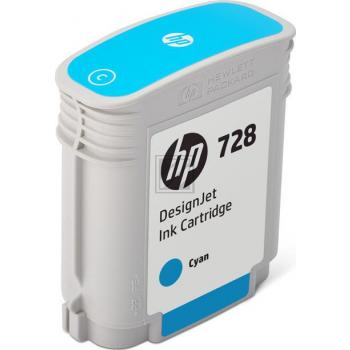 HP Tintenpatrone cyan SC (F9J63A, 728)