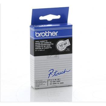 Brother Schriftbandkassette schwarz/transparent (TC-101)