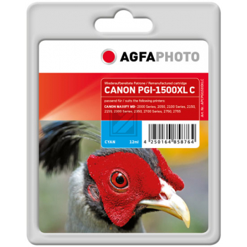 Agfaphoto Tintenpatrone cyan HC plus (APCPGI1500XLC) ersetzt PGI-1500XLC