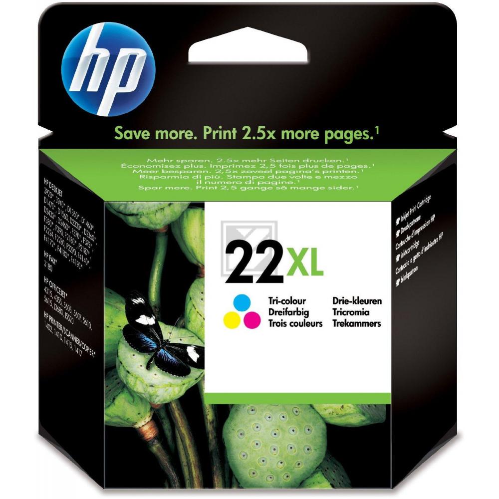 HP Tintendruckkopf cyan/gelb/magenta HC (C9352CE#UUS, 22XL)