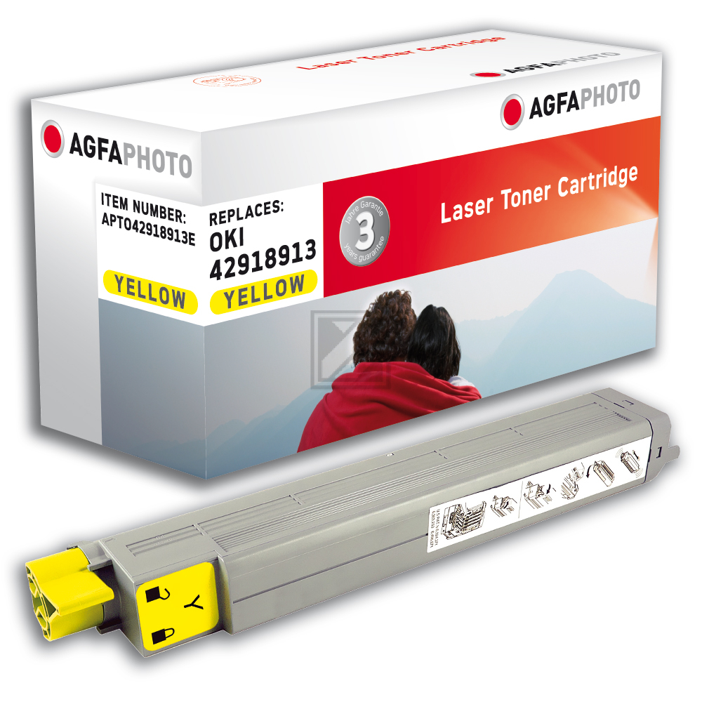 Agfaphoto Toner-Kit gelb (APTO42918913E) ersetzt 42918913