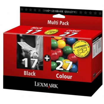 Lexmark Tintendruckkopf cyan/gelb/magenta, schwarz HC (80D2952, 17, 27)