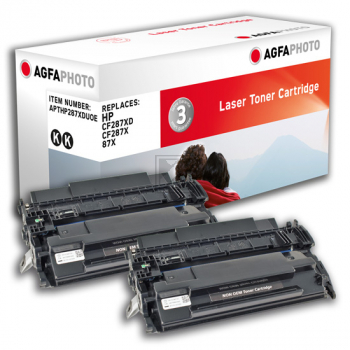 Agfaphoto Toner-Kartusche 2 x schwarz HC (APTHP287XDUOE) ersetzt 87XD
