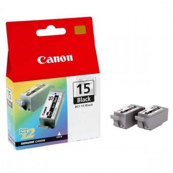 Canon Tintenpatrone 2 x schwarz (8190A017, 2 x BCI-15BK)