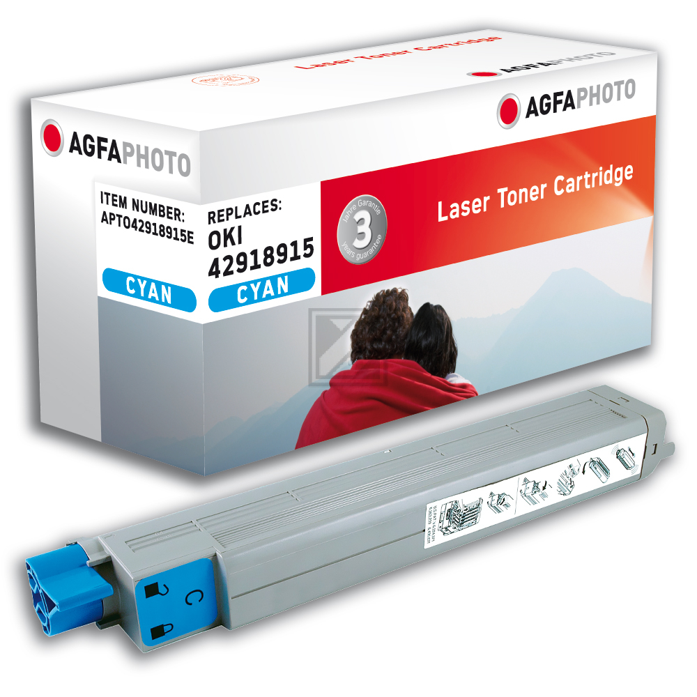 Agfaphoto Toner-Kit cyan (APTO42918915E) ersetzt 42918915