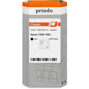 Prindo Tintenpatrone (Classic) schwarz HC (PRIET3591) ersetzt 35XL