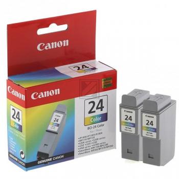 Canon Tintenpatrone 2 x cyan/gelb/magenta (6882A009, BCI-24C/TWIN)