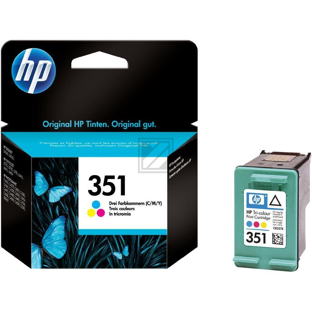 HP Tintendruckkopf cyan/gelb/magenta (CB337EE#ABF, 351)