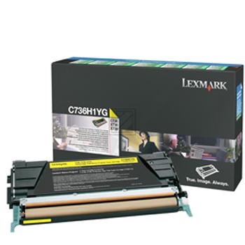 Lexmark Toner-Kartusche Prebate gelb HC (C736H1YG)