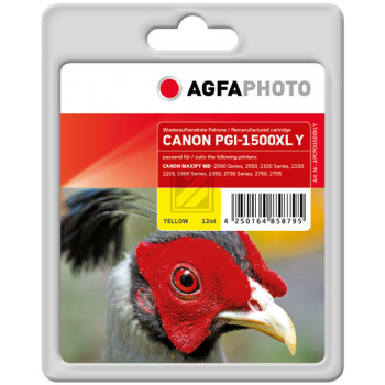 Agfaphoto Tintenpatrone gelb HC plus (APCPGI1500XLY) ersetzt PGI-1500XLY