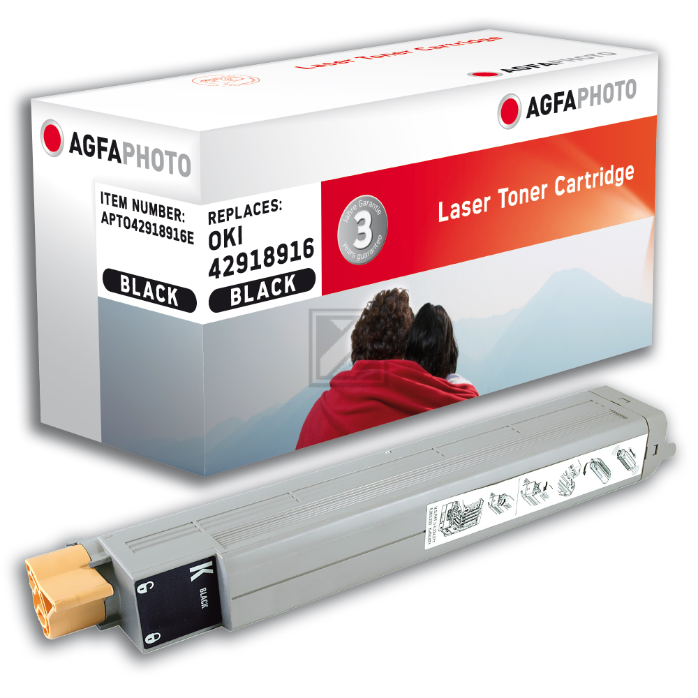 Agfaphoto Toner-Kit schwarz (APTO42918916E) ersetzt 42918916