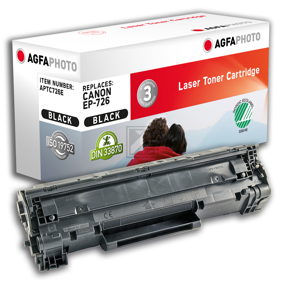 Agfaphoto Toner-Kartusche schwarz (APTC726E) ersetzt 726