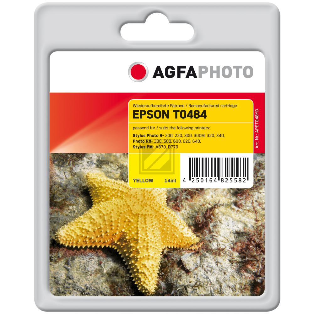 Agfaphoto Tintenpatrone gelb (APET048YD) ersetzt T0484
