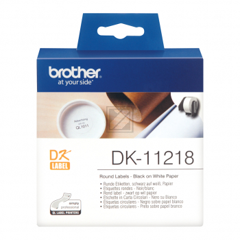Brother Runde Etiketten weiß (DK11218)