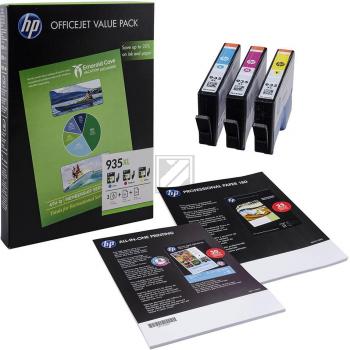 HP Tintenpatrone gelb, magenta, cyan HC (F6U78AE, 935XL)