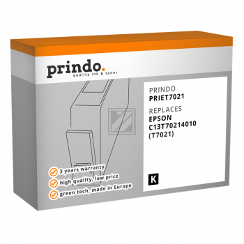 Prindo Tintenpatrone schwarz HC (PRIET7021) ersetzt T7021