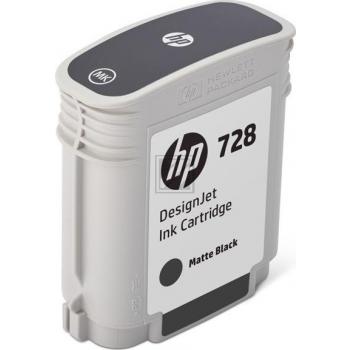 HP Tintenpatrone schwarz matt SC (F9J64A, 728)