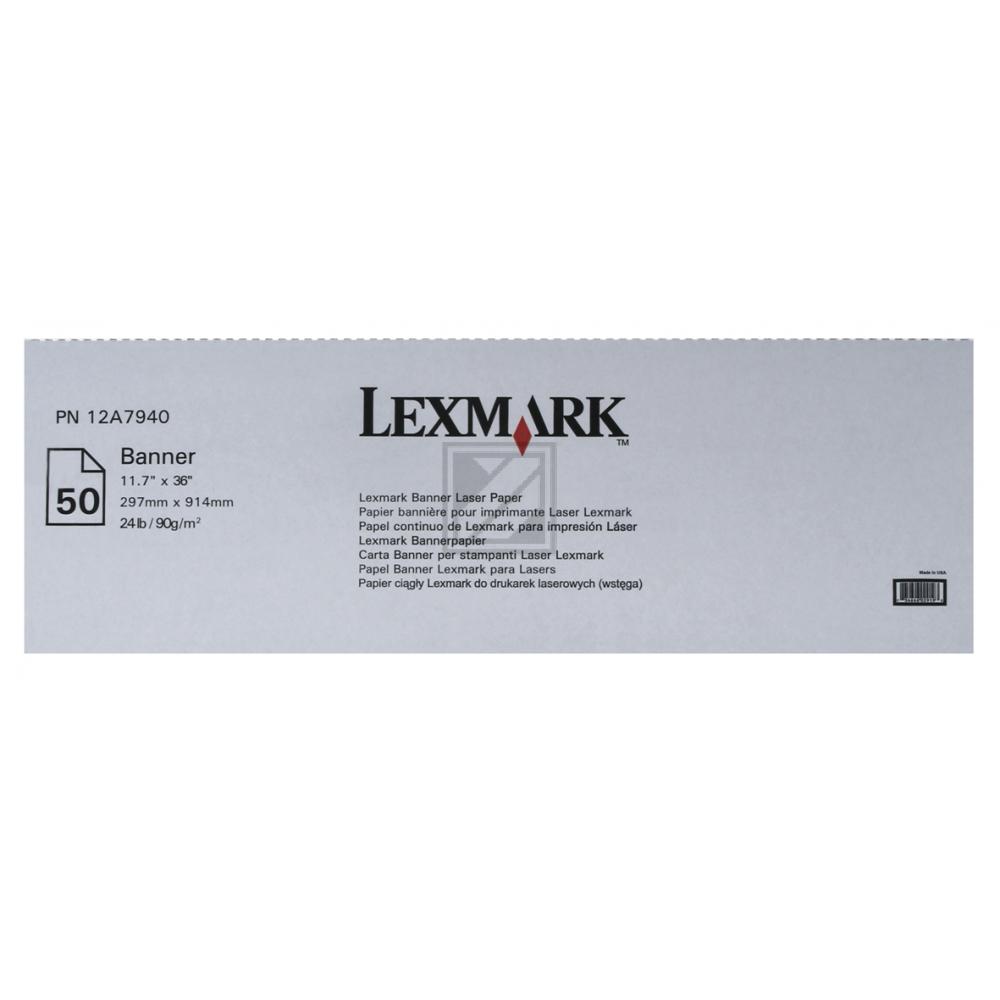 Lexmark Banner Papier weiß (0012A7940)