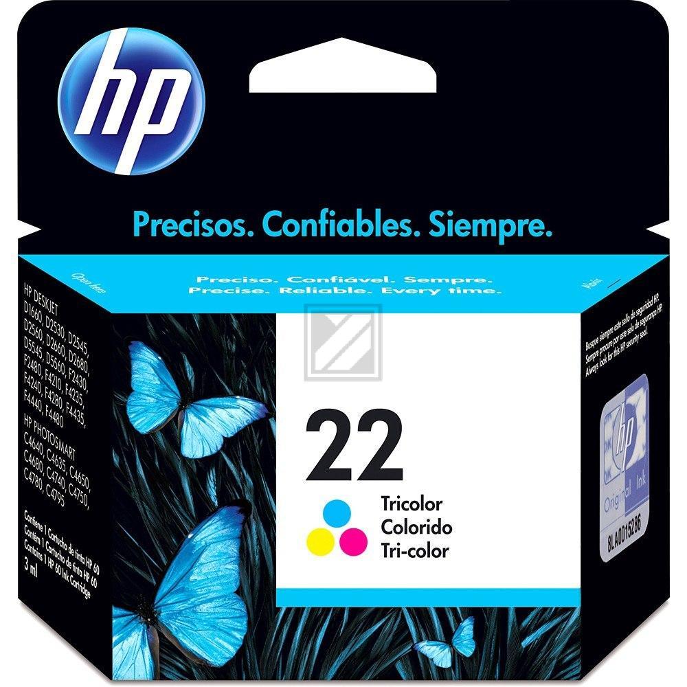 HP Tintendruckkopf cyan/gelb/magenta (C9352AE/SF, 22)