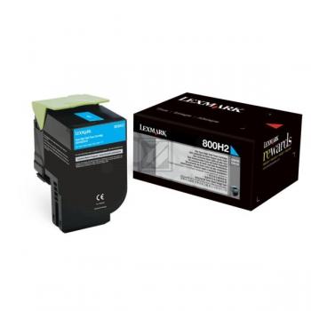 Lexmark Toner-Kit cyan HC (80C0H20, 800H2)