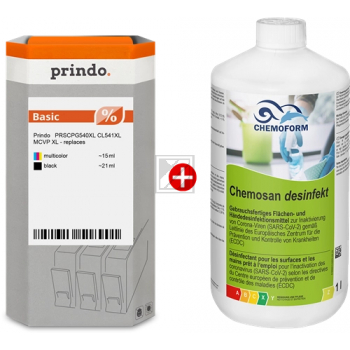 Prindo Tintenpatrone (Basic) cyan/gelb/magenta, schwarz HC (PRSCPG540XL CL541XL MCVP 02) ersetzt PG-540XL, CL-541XL