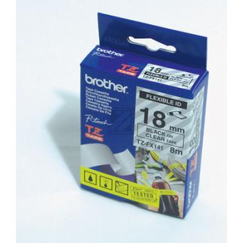 Brother Schriftbandkassette schwarz/transparent (TZE-FX141)