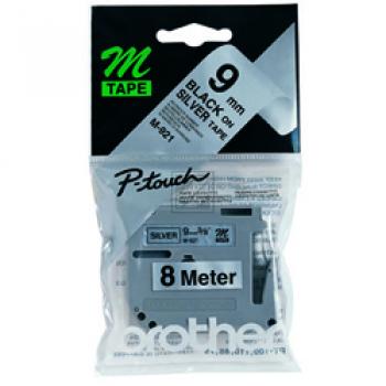 Brother Schriftbandkassette schwarz/silber (M-921)