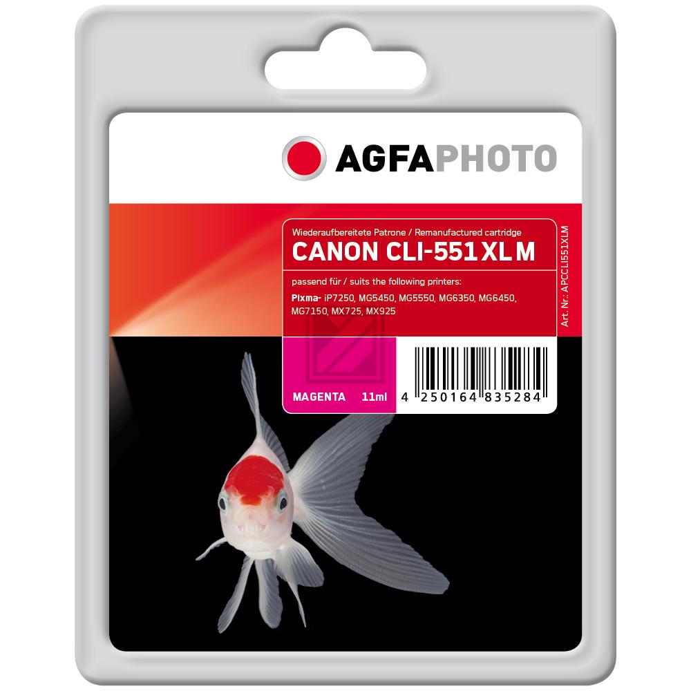 Agfaphoto Tintenpatrone magenta (APCCLI551XLM) ersetzt CLI-551MXL