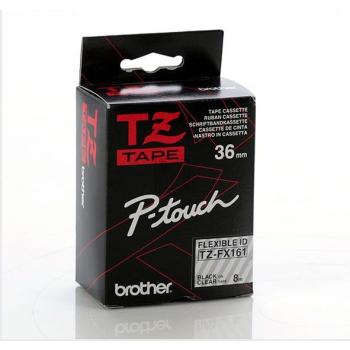 Brother Schriftbandkassette schwarz/transparent (TZE-FX161)