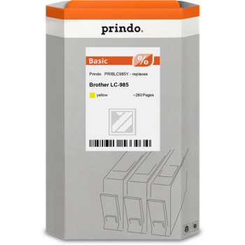 Prindo Tintenpatrone (Basic) gelb (PRIBLC985Y) ersetzt LC-985Y
