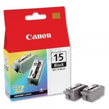 Canon Tintenpatrone 2 x schwarz (8190A002, BCI-15BK)
