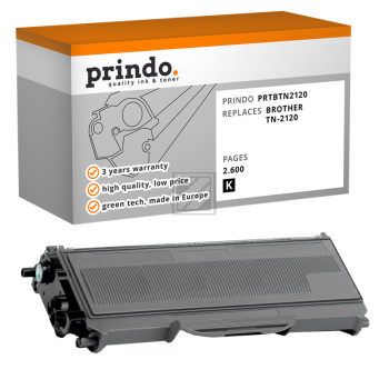 Prindo Toner-Kit (Basic) schwarz HC (PRTBTN2120 Basic) ersetzt TN-2120