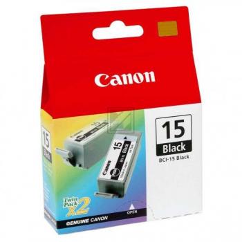 Canon Tintenpatrone 2 x schwarz (8190A017, 2 x BCI-15BK)