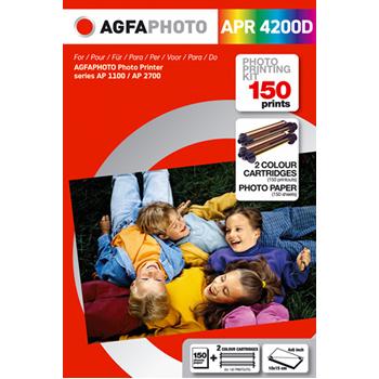 Agfaphoto Thermo-Transfer-Rolle + Papier farbig (APR-4200D) ersetzt DSR-420D