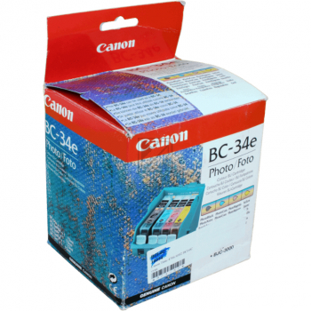 Canon Tintendruckkopf Bc-34E/BCI-3EPBK-PC-PM-PY photo cyan, photo magenta, photo schwarz, Photo gelb (4612A002, BC-34E)