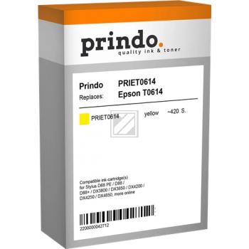 Prindo Tintenpatrone gelb (PRIET0614) ersetzt T0614