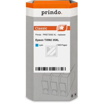Prindo Tintenpatrone (Classic) cyan HC (PRIET3592) ersetzt 35XL